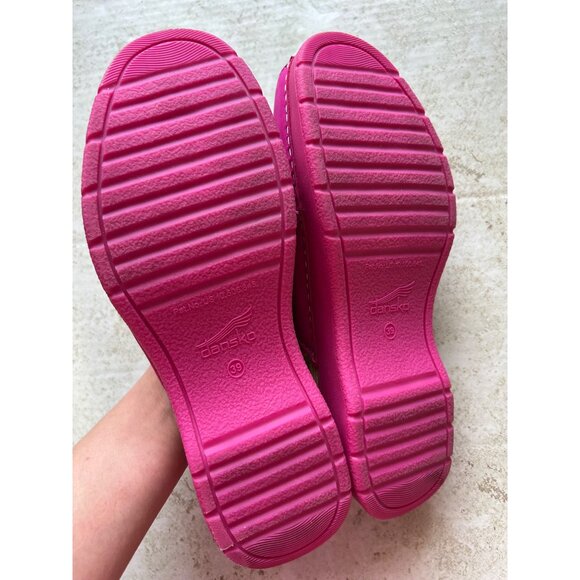 Dansko Women's Sz 39 Pink Wedge Slide Shoes - Picture 7 of 12